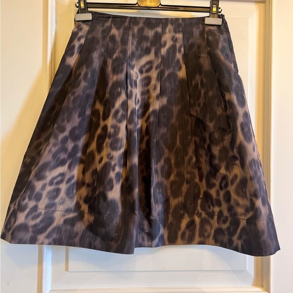 Zara Brown and Black Knee-Length A-Line Skirt - Picture 1 of 4